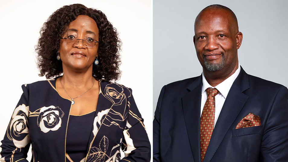 Former Company Secretary at Standard Bank, Nonhlanhla Shongwe, Company Secretary at Tibiyo Taka Ngwane and former Board Chairperson of Eswatini Railways and Dr Sikhomba Gumbi, Programme Convenor, Governance Expert and REDI Chief Executive. (Courtesy pics)